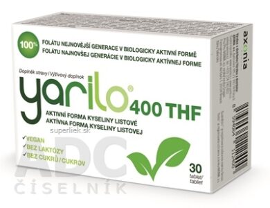 YARILO 400 THF tbl aktívna forma kyseliny listovej 1x30 ks