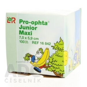 PRO-OPHTA JUNIOR MAXI OČNÉ KRYTIE 7x5,9cm 1x100 ks