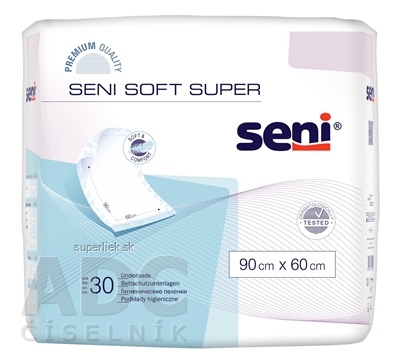 Seni SOFT SUPER hygienické podložky, 90x60 cm, 1x30 ks