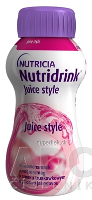 Nutridrink Juice Style s jahodovou príchuťou (inov.2021) 4x200 ml