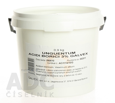 UNGUENTUM ACIDI BORICI 3% GALVEX ung 1x900 g