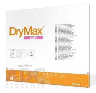 DryMax SOFT sterilné krytie superabsorpčné, veľkosť 20x20 cm, 1x10 ks