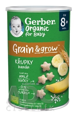 Gerber Organic CHRUMKY Ryžovo-pšeničné s banánom (od ukonč. 8. mesiaca) 1x35 g