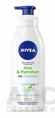 NIVEA Ľahké telové mlieko Aloe & Hydration normálna až suchá pokožka 1x400 ml
