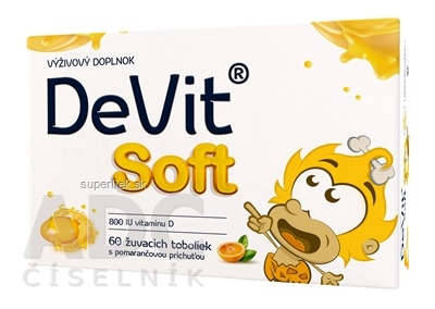 DeVit Soft žuvacie tobolky s pomarančovou príchuťou 1x60 ks