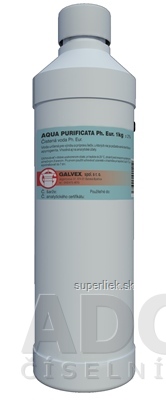 Aqua purificata Ph.Eur. - GALVEX Čistená voda 1x1 kg