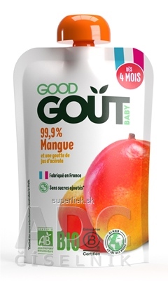 Good Gout BIO Mango ovocný príkrm (od ukonč. 4. mesiaca) (inov. 2023) 1x120 g