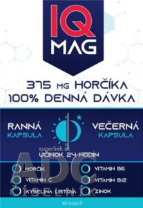 IQ MAG Horčík 375 mg ranné a večerné kapsuly 1x60 ks