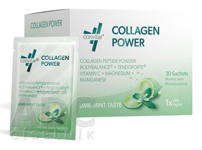 CONVITAR Collagen Power vrecúška, prášok s príchuťou citrón-mäta (á 18,1 g) 1x30 ks