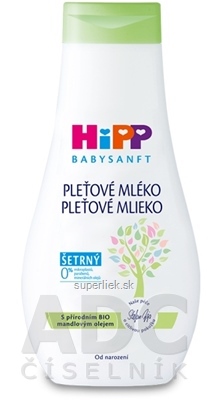 HiPP BABYSANFT Pleťové mlieko šetrné, s Bio mandľovým olejom (inov. 2022) 1x350 ml