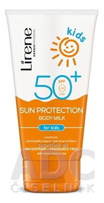 Lirene SUN PROTECTION Kids SPF 50+ opaľovacie telové mlieko pre deti 1x150 ml