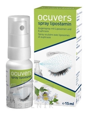 Ocuvers spray lipostamin očné kvapky v spreji, lipozómy a euphrasia, 1x15 ml