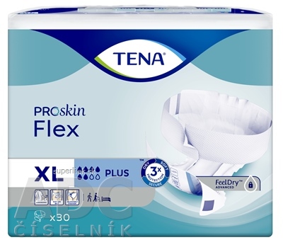 TENA Flex Plus XL inkontinenčné nohavičky s rýchloupevňovacím pásom (inov.2022) 1x30 ks