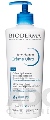 BIODERMA Atoderm Krém Ultra hydratačný a ultra výživný, neparfumovaný 1x500 ml