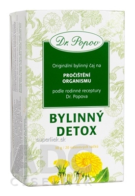 Dr. Popov Bylinný čaj BYLINNÝ DETOX nálevové vrecúška 20x1,5 g (30 g)