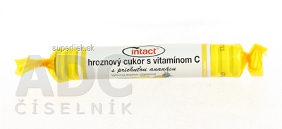 INTACT HROZNOVÝ CUKOR s vitamínom C s príchuťou ananásu (pastilky v rolke) 1x40g