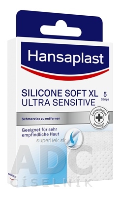 Hansaplast SILICONE SOFT XL ULTRA SENSITIVE náplasť 1x5 ks