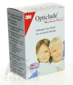 3M Opticlude Standard Mini Očná náplasť (SelP) 5x6 cm, ortoptická, na liečbu strabizmu 1x20 ks