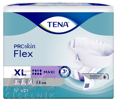 TENA Flex Maxi XL inkontinenčné nohavičky s rýchloupevňovacím pásom (inov.2022) 1x21 ks