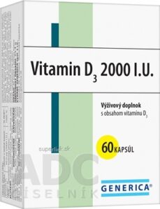 GENERICA Vitamin D3 2000 I.U. cps 1x60 ks