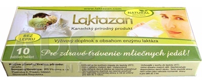 LAKTAZAN tablety tbl enzým laktáza s príchuťou mäty 1x10 ks