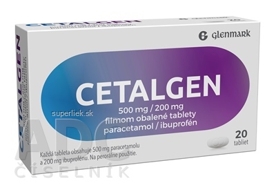 CETALGEN 500 mg/200 mg tbl flm (blis.PVC/PVDC/Al - biela tvrdá fólia) 1x20 ks