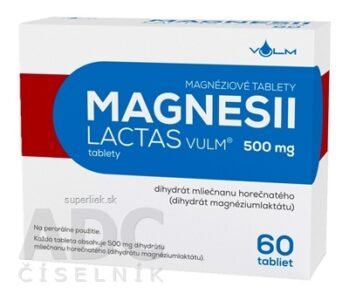 MAGNESII LACTAS VULM 500 mg tbl (blis.Al/PVC) 1x60 ks