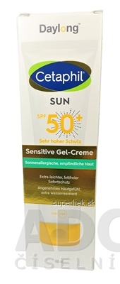 Daylong Cetaphil SUN Sensitive Gel-Creme SPF 50+ gél-krém s ochranným faktorom 1x100 ml