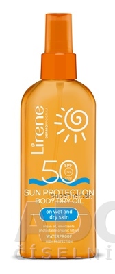 Lirene SUN PROTECTION SPF 50+ Body dry OIL Sprej suchý olej na opaľovanie, na suchú i vlhkú pokožku 1x150 ml
