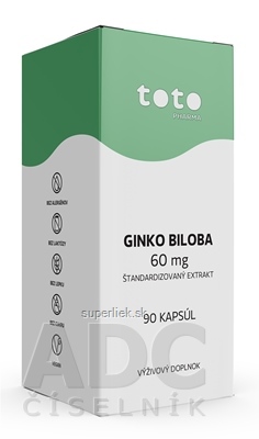 TOTO GINKO BILOBA 60 mg cps štandardizovaný extrakt 1x90 ks