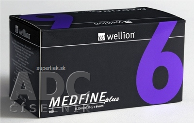 Wellion MEDFINE plus Penneedles 6 mm ihla na aplikáciu inzulínu pomocou pera 1x100 ks