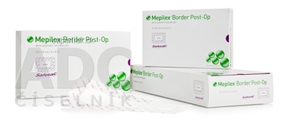 Mepilex Border Post-Op 10x25 cm flexibilné absorpčné chirurgické krytie na rany 1x10 ks
