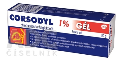 CORSODYL 1% GÉL gel dnt (tuba Al) 1x50 g