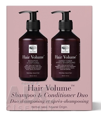 NEW NORDIC Hair Volume Shampoo & Conditioner Duo šampón 250 ml + kondicionér 250 ml, 1x1 set
