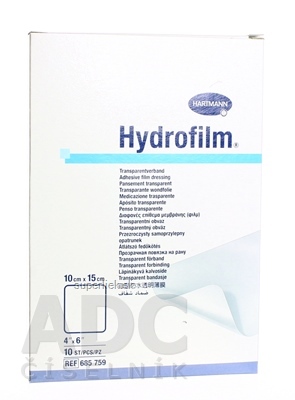 HYDROFILM samolepiaci transparentný obväz (10x15 cm) 1x10 ks