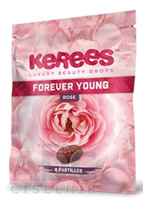 KEREES Pastilky s ružou stolistou drops, forever young 1x8 ks