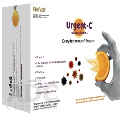 Pro-Ven Urgent-C Everyday Immune Support vrecúška so šumivým práškom 1x30 ks