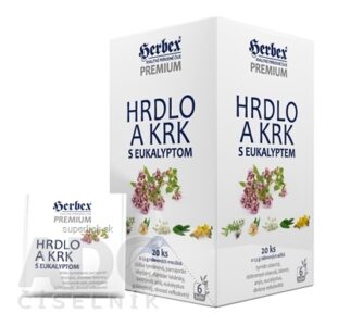 HERBEX Premium HRDLO A KRK s eukalyptom bylinná zmes, čaj 20x1,5 g (30 g)