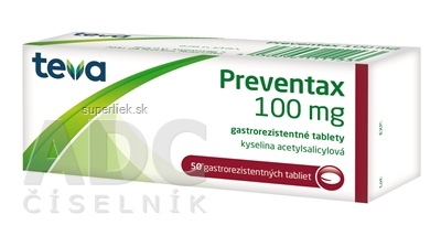 Preventax 100 mg tbl ent (blis. Al/PVC) 5x10 ks