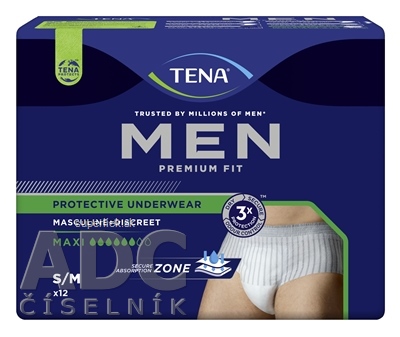 TENA Men Protective Underwear Maxi S/M pánske naťahovacie inkontinenčné nohavičky 1x12 ks