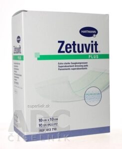 ZETUVIT Plus kompres nasiakavý sterilný (10x10 cm) 1x10 ks