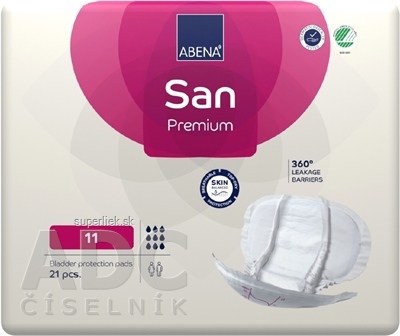 ABENA San Premium 11 vkladacie plienky, anatomické, 37x73 cm, savosť 3400 ml, 1x21 ks