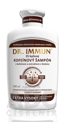 DR. IMMUN Kofeínový šampón 25 bylinný, 1x250 ml