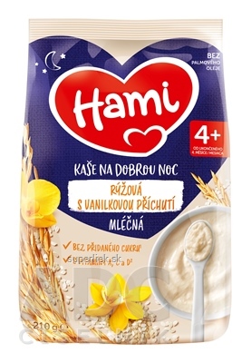 Hami mliečna kaša ryžová s vanilkovou príchuťou na dobrú noc (od ukonč. 4. mesiaca) 1x210 g