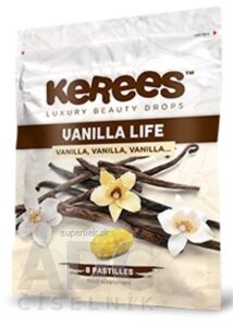 KEREES Pastilky s vanilkou drops, vanilla life 1x8 ks