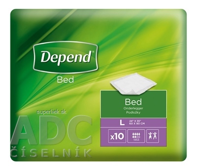 DEPEND Bed LARGE 60x90 cm absorbčné podložky 1x10 ks