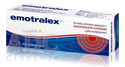 Emotralex rektálna masť na liečbu hemoroidov 1x25 g