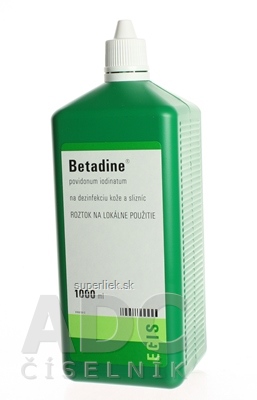 Betadine dezinfekčný roztok 100 mg/ml sol der (fľ.plast.) 1x1000 ml