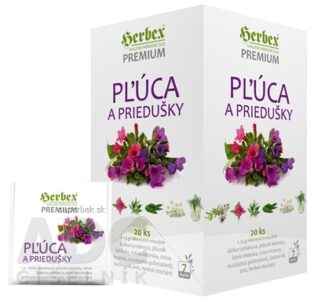 HERBEX Premium PĽÚCA A PRIEDUŠKY bylinná zmes, čaj 20x1,5 g (30 g )