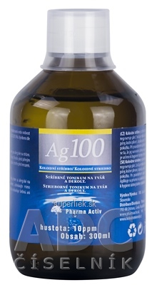 Pharma Activ Koloidné striebro Ag100 hustota 10ppm, 1x300 ml